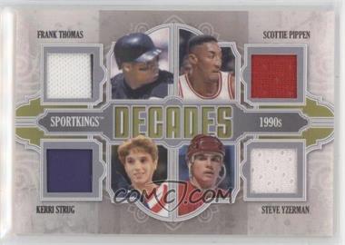 2013 Sportkings Series F - Decades - Silver #D-02 - Frank Thomas, Scottie Pippen, Kerri Strug, Steve Yzerman /40