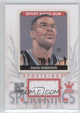 2013 Sportkings Series F National Convention - Memorabilia Redemption - Silver #SKR-18 - David Robinson /19