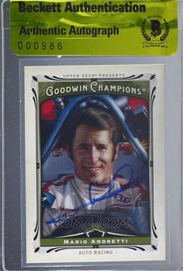 2013 Upper Deck Goodwin Champions - [Base] #58 - Mario Andretti [BAS Authentic]