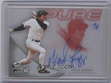 2014 Leaf Q Sports Heroes - Pure Autographs - Red #P-WB1 - Wade Boggs /5