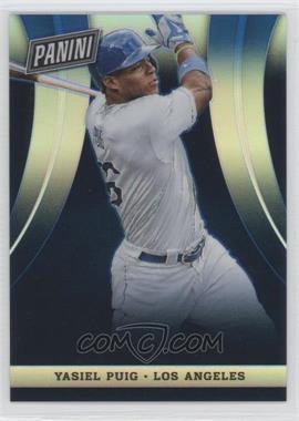 2014 Panini National Convention - Gold Pack VIP - Blue Prizm #4 - Yasiel Puig /25