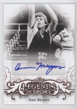 2015 Leaf Legends of Sport - Base Autographs - Bronze #BA-AM1 - Ann Meyers