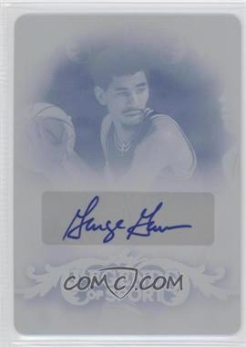 2015 Leaf Legends of Sport - Base Autographs - Printing Plate Cyan #BA-GG1 - George Gervin /1