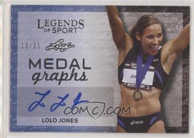 2015 Leaf Legends of Sport - Medal Graphs - Silver #MA-LLJ - Lolo Jones /25