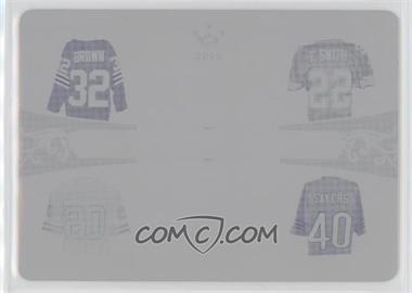 2015 Leaf Sportkings - Fourmidable - Printing Plate Yellow #F-01 - Jim Brown, Bruce Smith, Barry Sanders, Gale Sayers /1 [EX to NM]