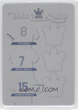 2015 Leaf Sportkings - Three Kings - Printing Plate Black #TK-02 - Yogi Berra, Mickey Mantle, Thurman Munson /1