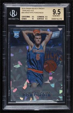 2015 Panini Black Friday - [Base] - Cracked Ice #28 - Kristaps Porzingis /25 [BGS 9.5 GEM MINT]