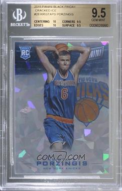 2015 Panini Black Friday - [Base] - Cracked Ice #28 - Kristaps Porzingis /25 [BGS 9.5 GEM MINT]