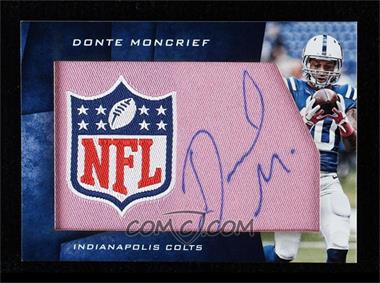 2015 Panini Black Friday - Breast Cancer Awareness NFL Shield Patch Autographs #DM - Donte Moncrief