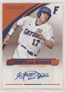 2015 Panini Florida Gators - Signatures #MD-FL - Matt den Dekker