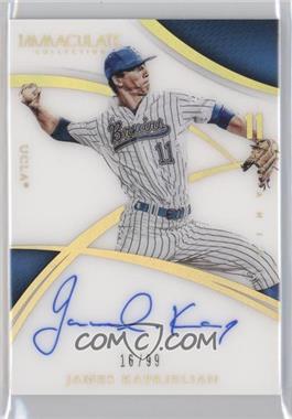 2015 Panini Immaculate Collection Collegiate - [Base] - Immaculate Numbers #JK - Rookie Autographs - James Kaprielian /99