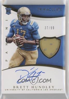 2015 Panini Immaculate Collection Collegiate - [Base] - Immaculate Signature Patch #303 - Rookie Autographs - Brett Hundley /99