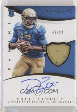 2015 Panini Immaculate Collection Collegiate - [Base] - Immaculate Signature Patch #303 - Rookie Autographs - Brett Hundley /99
