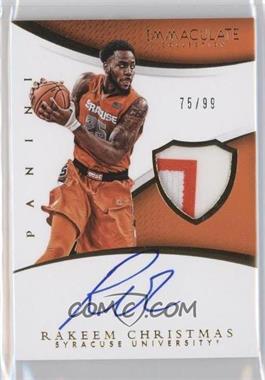 2015 Panini Immaculate Collection Collegiate - [Base] - Immaculate Signature Patch #357.2 - Basketball - Rakeem Christmas /99