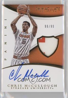 2015 Panini Immaculate Collection Collegiate - [Base] - Immaculate Signature Patch #371 - Rookie Autographs - Chris McCullough /99