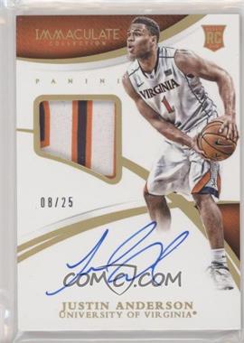 2015 Panini Immaculate Collection Collegiate - [Base] - Patch Autographs Gold #375.2 - Basketball - Justin Anderson /25
