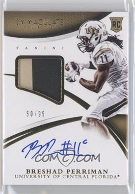 2015 Panini Immaculate Collection Collegiate - [Base] - Patch Autographs #327 - Rookie Autographs - Breshad Perriman /99