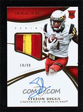 2015 Panini Immaculate Collection Collegiate - [Base] - Patch Autographs #338 - Rookie Autographs - Stefon Diggs /99