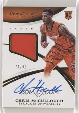 2015 Panini Immaculate Collection Collegiate - [Base] - Patch Autographs #371 - Rookie Autographs - Chris McCullough /99