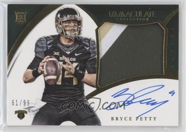 2015 Panini Immaculate Collection Collegiate - [Base] - Premium Patches Autograph #304 - Rookie Autographs - Bryce Petty /99