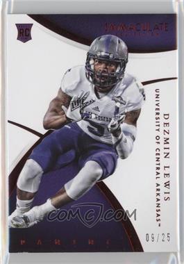 2015 Panini Immaculate Collection Collegiate - [Base] - Red #134 - Rookie - Dezmin Lewis /25