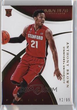 2015 Panini Immaculate Collection Collegiate - [Base] #105 - Rookie - Anthony Brown /99
