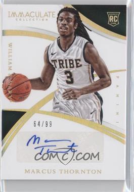 2015 Panini Immaculate Collection Collegiate - [Base] #276 - Collegiate Rookie Autographs - Marcus Thornton /99