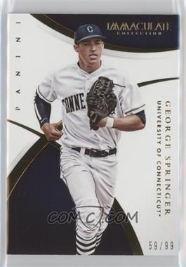 2015 Panini Immaculate Collection Collegiate - [Base] #46 - George Springer /99