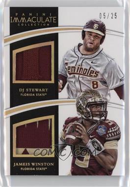 2015 Panini Immaculate Collection Collegiate - Combos - Prime #11 - DJ Stewart, Jameis Winston /25