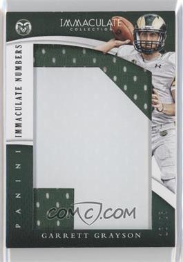 2015 Panini Immaculate Collection Collegiate - Immaculate Jumbos - Numbers #5 - Garrett Grayson /25 [Noted]