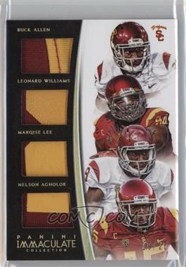 2015 Panini Immaculate Collection Collegiate - Quads - Prime #11 - Buck Allen, Leonard Williams, Marqise Lee, Nelson Agholor /25