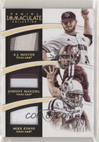 A.J. Minter, Johnny Manziel, Mike Evans #/25