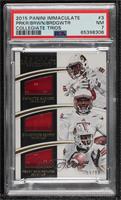 DeVante Parker, Dominique Brown, Teddy Bridgewater [PSA 7 NM] #/99