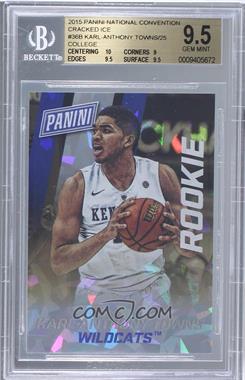 2015 Panini National Convention - [Base] - Cracked Ice #36 - Rookie - Karl-Anthony Towns /25 [BGS 9.5 GEM MINT]