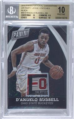 2015 Panini National Convention - VIP - Black Mojo Prizm Memorabilia #89 - D'Angelo Russell /1 [BGS 10 PRISTINE]