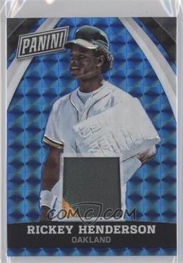 2015 Panini National Convention - VIP - Blue Hyperplaid Memorabilia #65 - Rickey Henderson /25