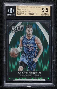 2015 Panini National Convention - VIP - Green Wave Prizm #13 - Blake Griffin /5 [BGS 9.5 GEM MINT]