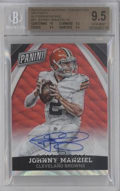 2015 Panini National Convention - VIP - Red Wave Prizm Autograph #41 - Johnny Manziel /10 [BGS 9.5 GEM MINT]