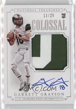 2015 Panini National Treasures College - [Base] - Colossal Prime Signatures #315 - Football Materials Signatures - Garrett Grayson /25