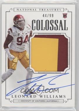 2015 Panini National Treasures College - [Base] - Colossal Signatures #323 - Football Materials Signatures - Leonard Williams /99