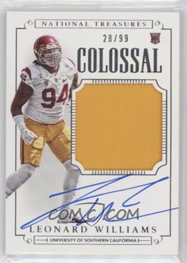 2015 Panini National Treasures College - [Base] - Colossal Signatures #323 - Football Materials Signatures - Leonard Williams /99