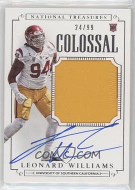 2015 Panini National Treasures College - [Base] - Colossal Signatures #323 - Football Materials Signatures - Leonard Williams /99