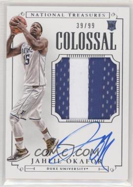 2015 Panini National Treasures College - [Base] - Colossal Signatures #355 - Basketball Materials Signatures - Jahlil Okafor /99