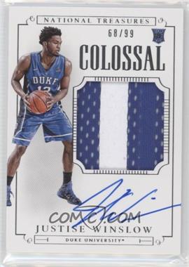 2015 Panini National Treasures College - [Base] - Colossal Signatures #360 - Basketball Materials Signatures - Justise Winslow /99