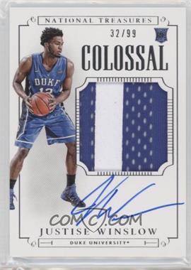 2015 Panini National Treasures College - [Base] - Colossal Signatures #360 - Basketball Materials Signatures - Justise Winslow /99