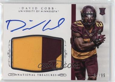 2015 Panini National Treasures College - [Base] #308 - Football Materials Signatures - David Cobb /99