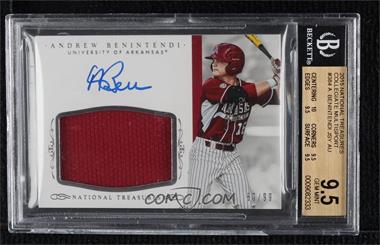 2015 Panini National Treasures College - [Base] #AB.1 - Baseball Materials Signatures - Andrew Benintendi /99 [BGS 9.5 GEM MINT]