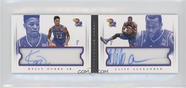 2015 Panini National Treasures College - Combo Booklets - Signatures #11 - Kelly Oubre Jr., Cliff Alexander /45