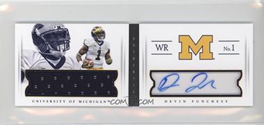 2015 Panini National Treasures College - Combo Player Materials Booklets - Signatures #11 - Devin Funchess /99