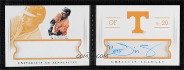2015 Panini National Treasures College - Combo Player Materials Booklets - Signatures #68 - Christin Stewart /99